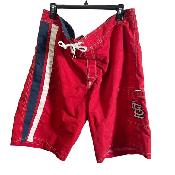 Genuine MLB St. Louis Cardinals Red Board Shorts XXL Mesh Lined Athletic - Picture 1 of 5
